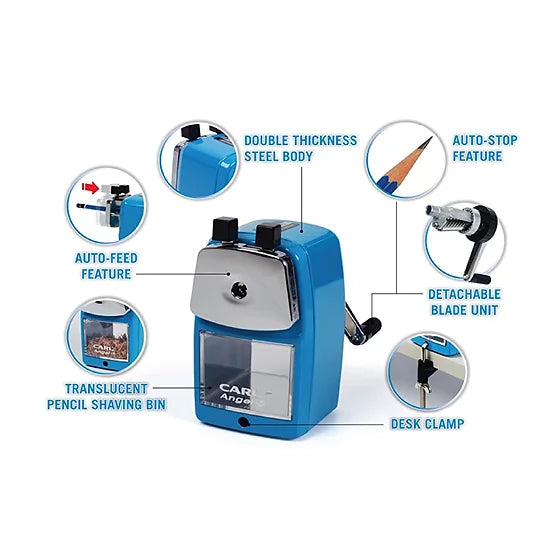 CARL Pencil Sharpener Angel 5 With Clamp Red Default Title