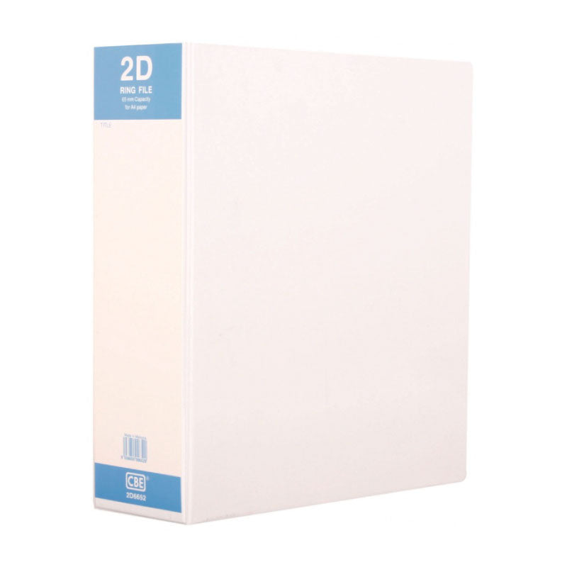 CBE 2D Ring Binder 2D6652 A4-PVC 65mm White Default Title