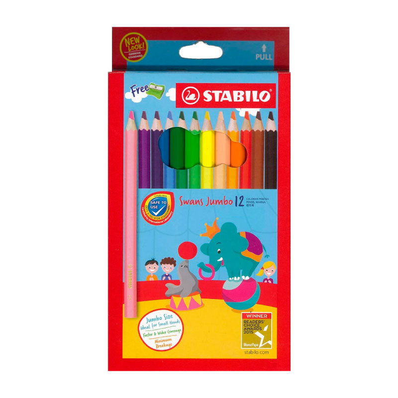STABILO Swans 1877J Jumbo Col Pcl 12s FL