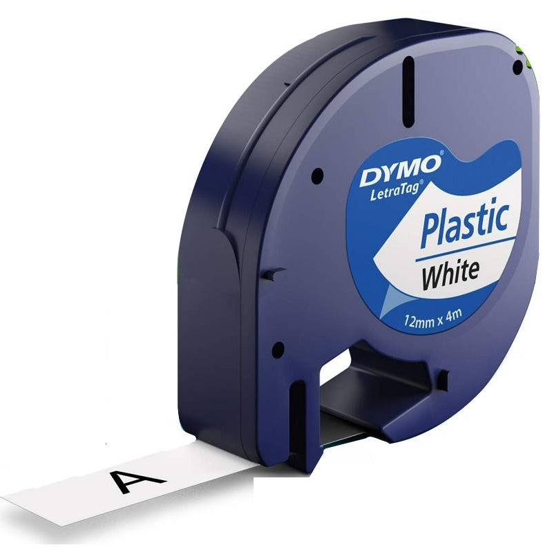 DYMO LetraTag Label Refills 12mmx4M Plastic-White