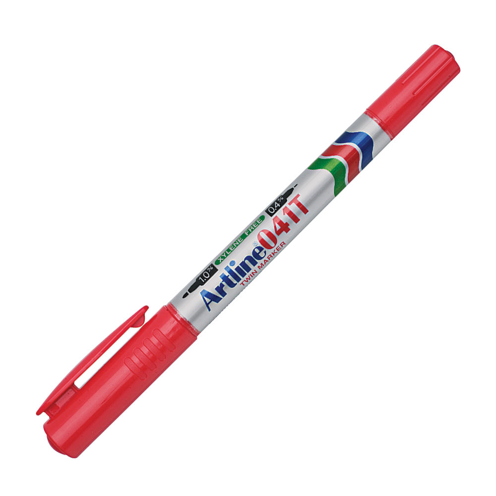ARTLINE Permanent Twin Marker 041T-Red
