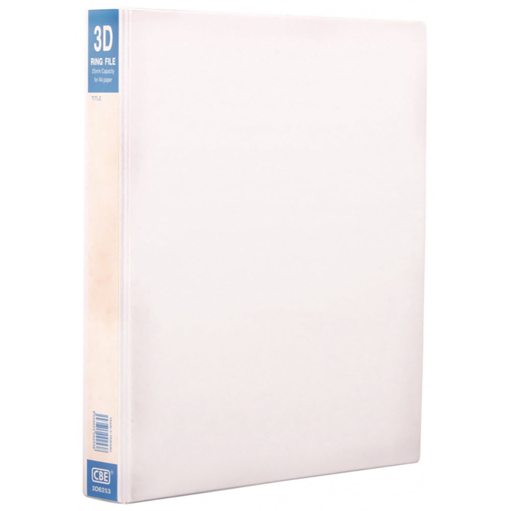 CBE 3D Ring Binder 3D6253 A4-PVC 25mm White
