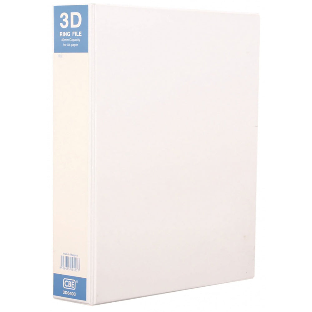 CBE 3D Ring Binder 3D6403 A4-PVC 40mm White