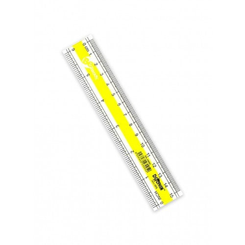 DOLPHIN Ruler DOL230052 Transparent Neon 6"/15cm