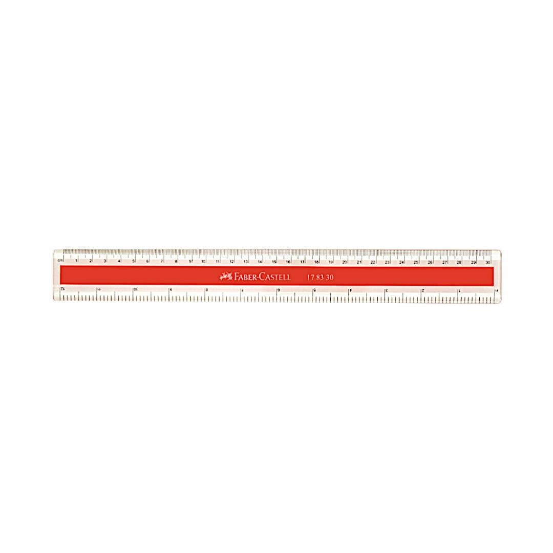 FABER-CASTELL Plastic Ruler 178330 30cm Box of 20