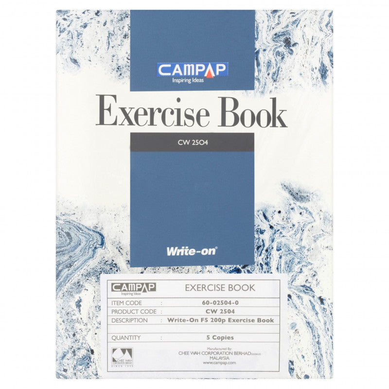 CAMPAP Write On Exercise Book CW 2504 F5 200pgs