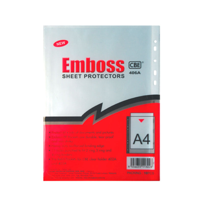 CBE Sheet Protector 406A A4 Emboss 10s Default Title