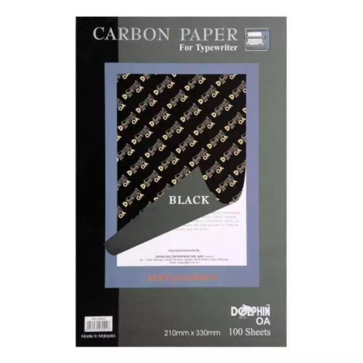 DOLPHIN Carbon Paper CP-28002 Typewriting (Black)