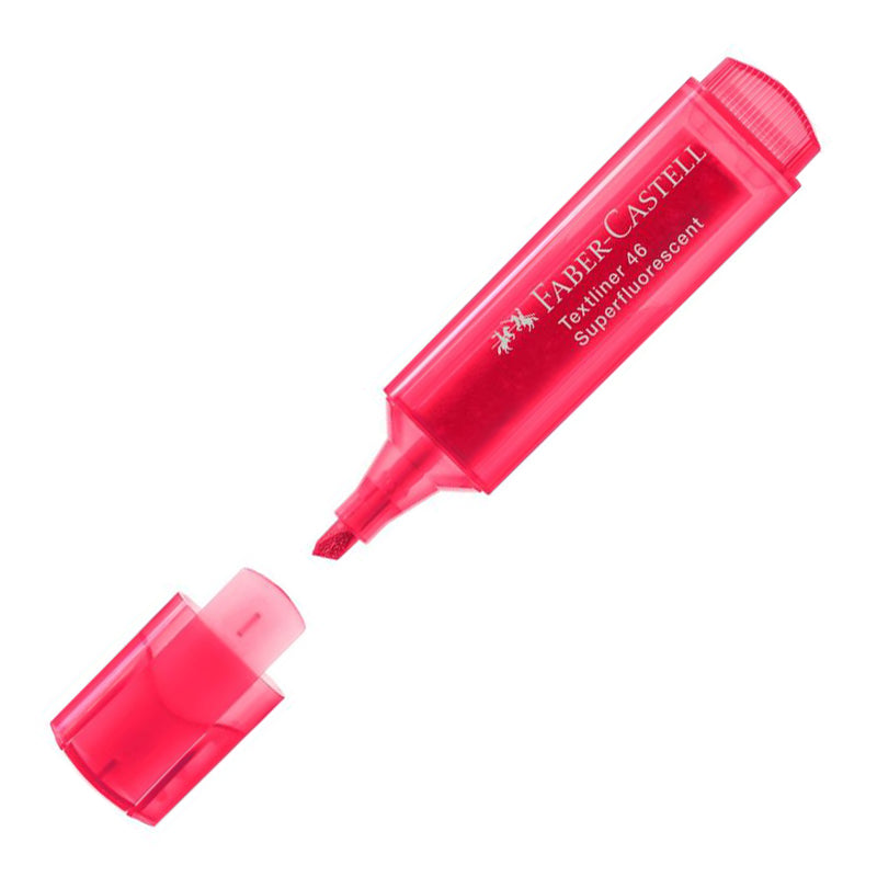 FABER-CASTELL Textliner 46 Super Flourescent 154621 Red 1s Default Title