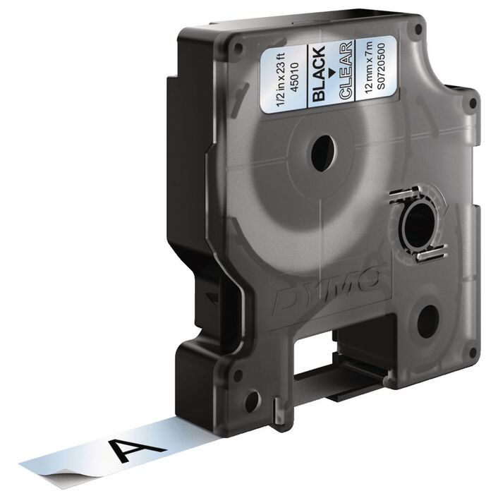 DYMO Label Manager Tape D1 12mmx7M Black on Clear Default Title