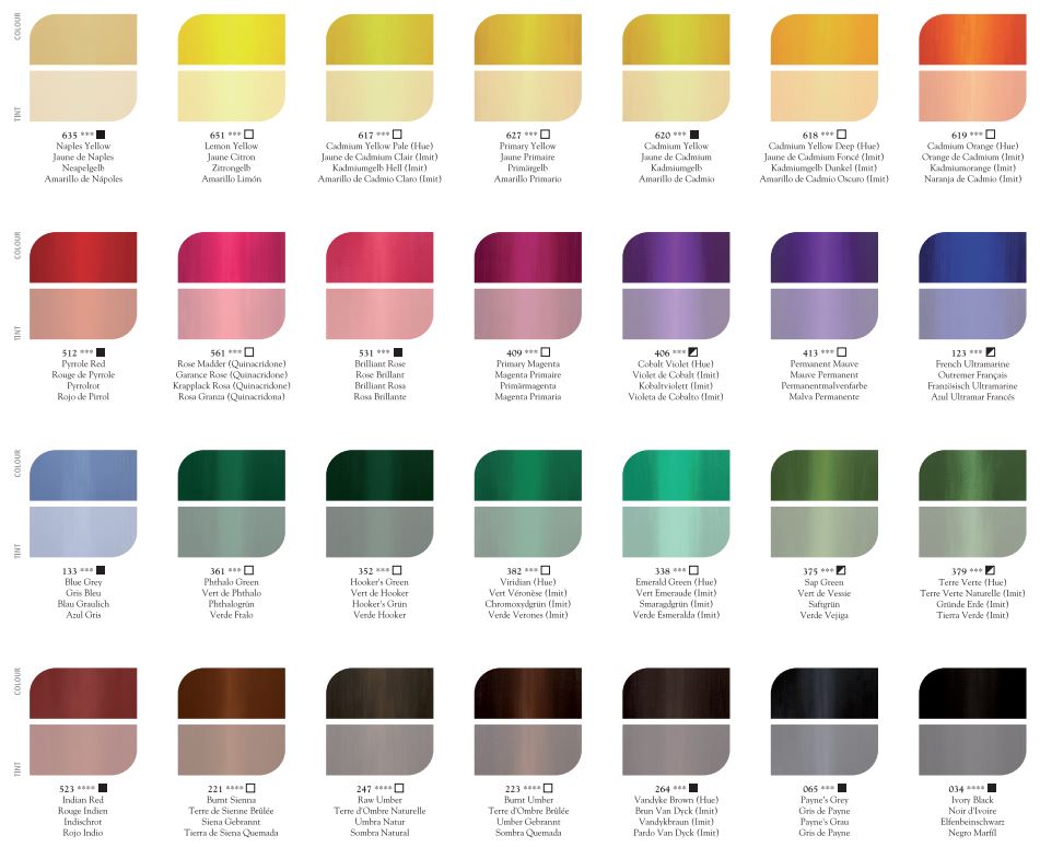 DALER ROWNEY Georgian Oil Starter Set 6x22ml Default Title