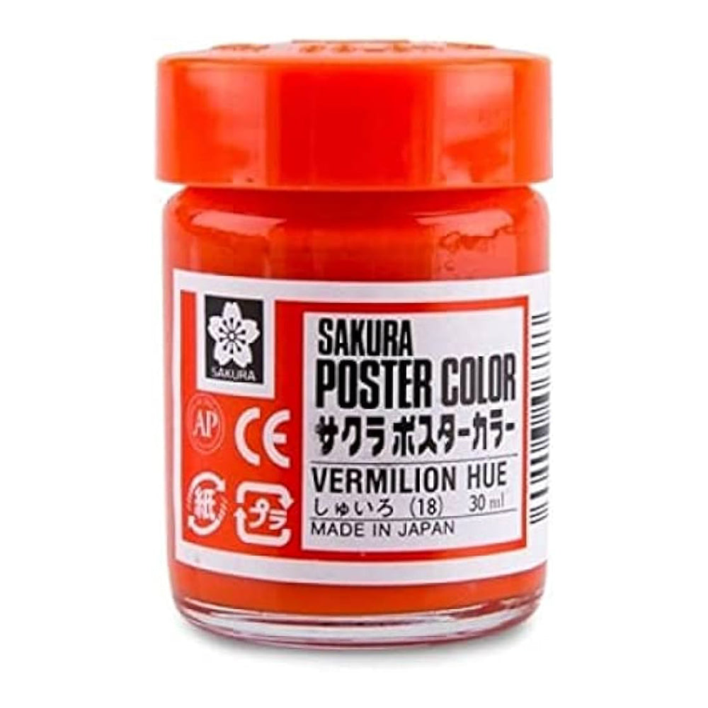 SAKURA Poster Color 30ml #18 Vermilion Hue
