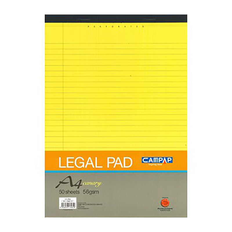 CAMPAP Legal Pad (Canary) CA 3462 A4 50s