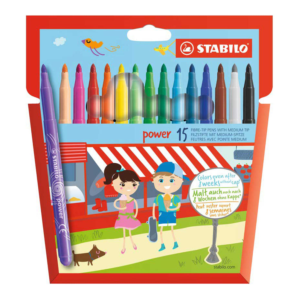 STABILO Power Fibre-Tip Pen Wallet of 18