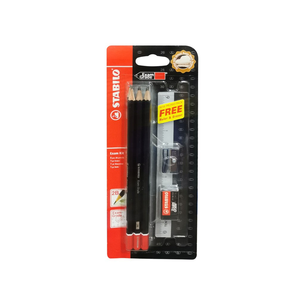 STABILO Exam Grade 288BL 6s+Sharpener+Eraser+Ruler