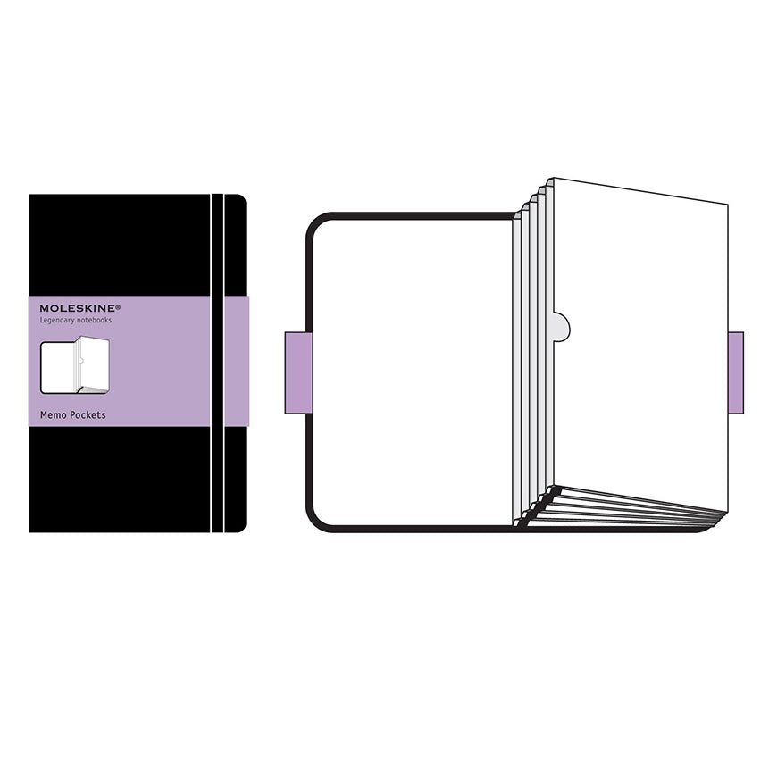 MOLESKINE Classic Memo Pockets Large Hard Black