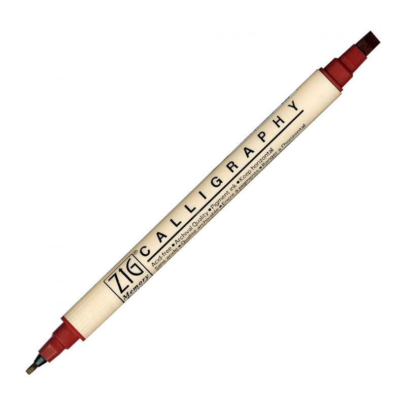 ZIG MS Calligraphy Twin Tip Marker 203 A. Burgundy Default Title