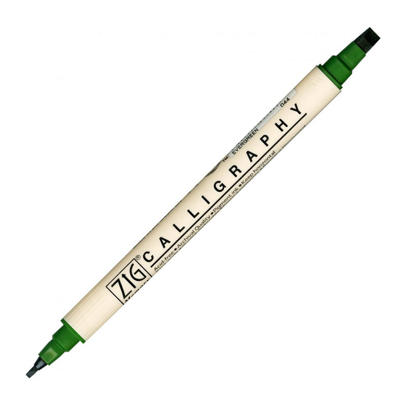 ZIG MS Calligraphy Twin Tip Marker 044 Evergreen Default Title