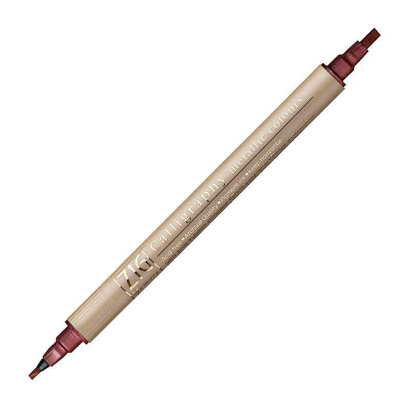 ZIG MS Calligraphy Twin Tip Marker Metallic Red Default Title