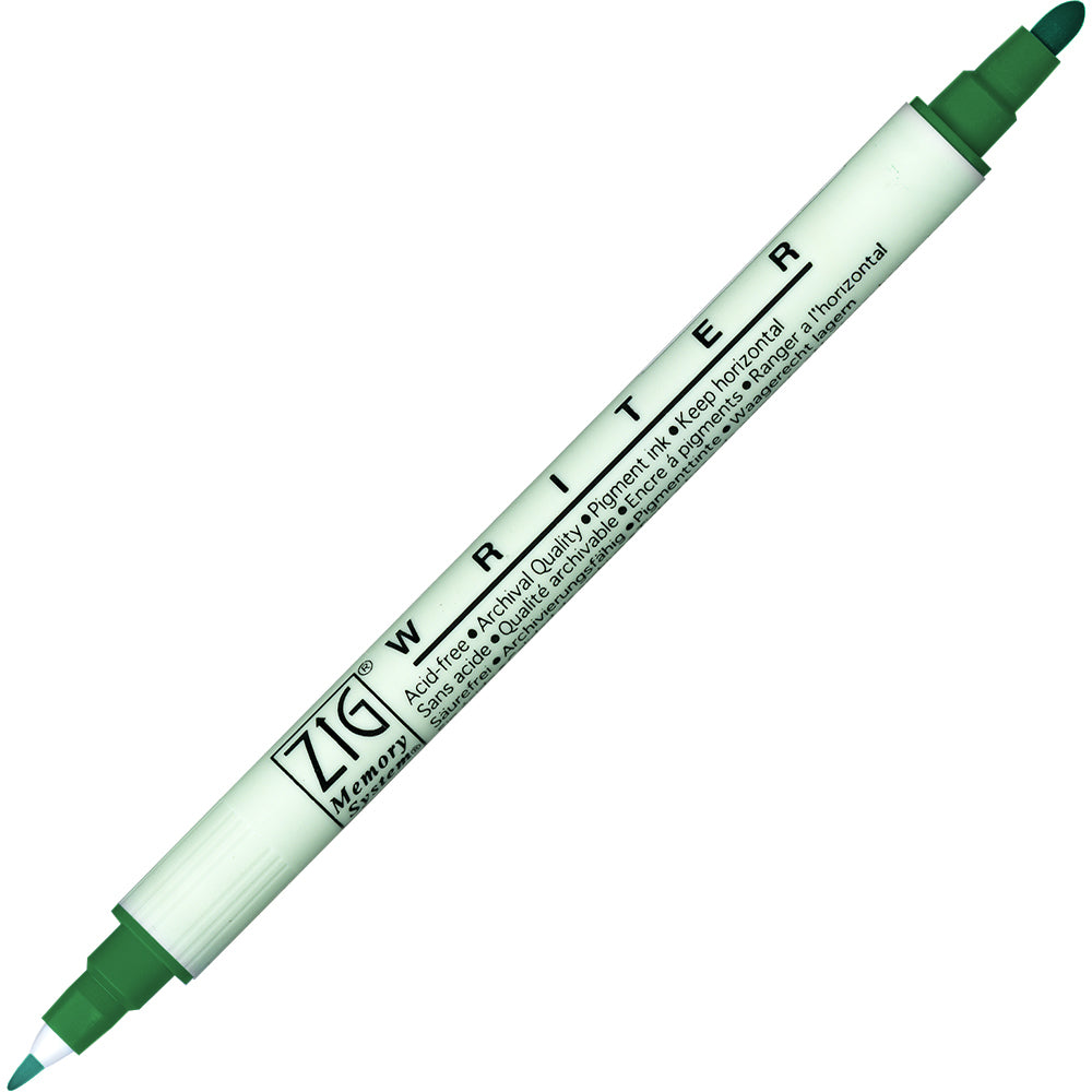 ZIG MS Writer Twin Tip Marker 040 Pure Green Default Title