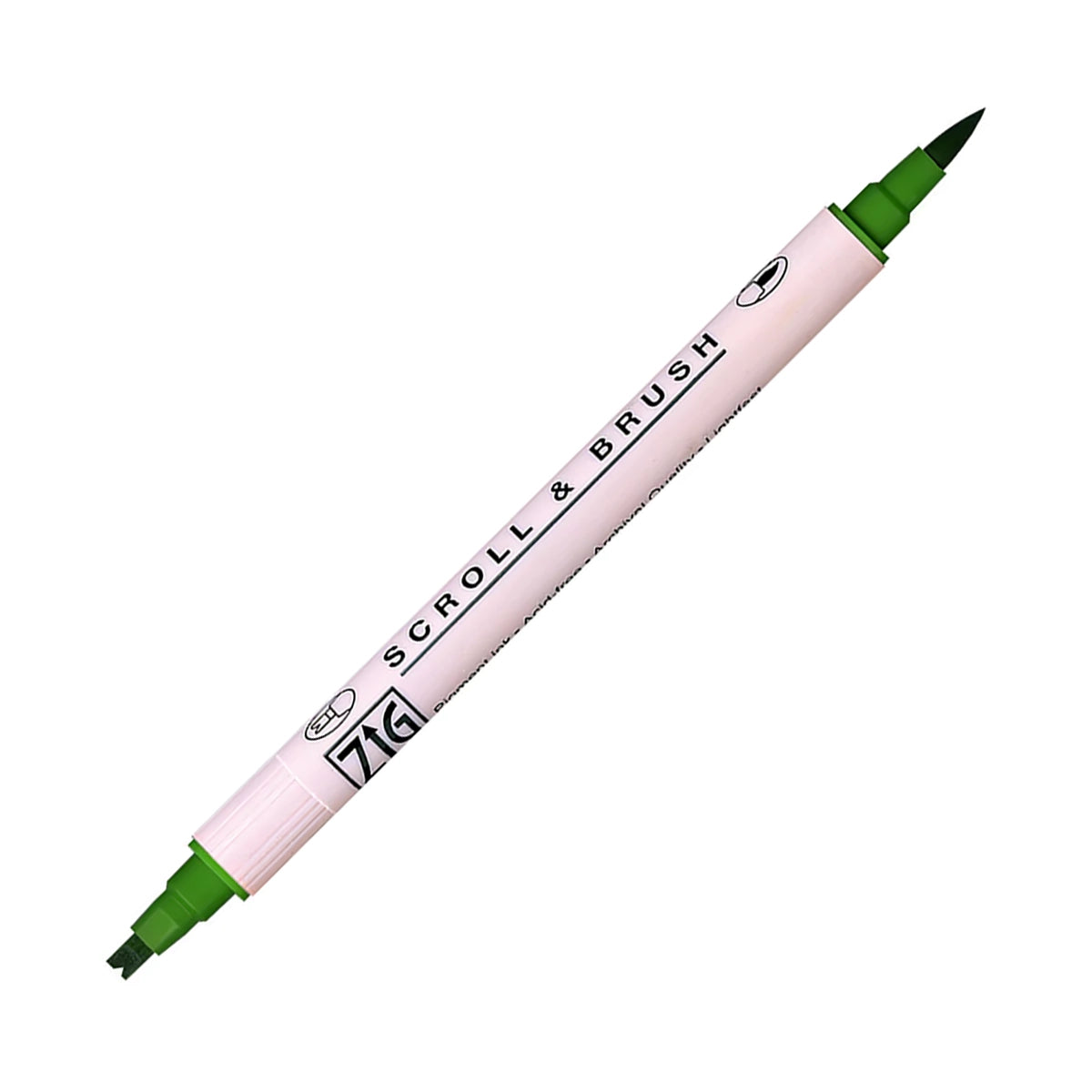 ZIG MS Scroll & Brush Marker 040 Pure Green