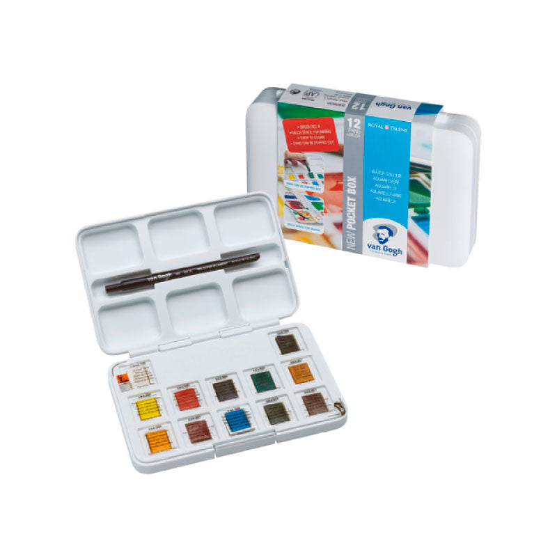 VAN GOGH Watercolour Pocket Box 12Pans+Brush