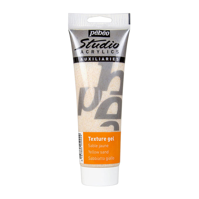 PEBEO Studio Acrylics Texture Gel 250ml Yellow Sand