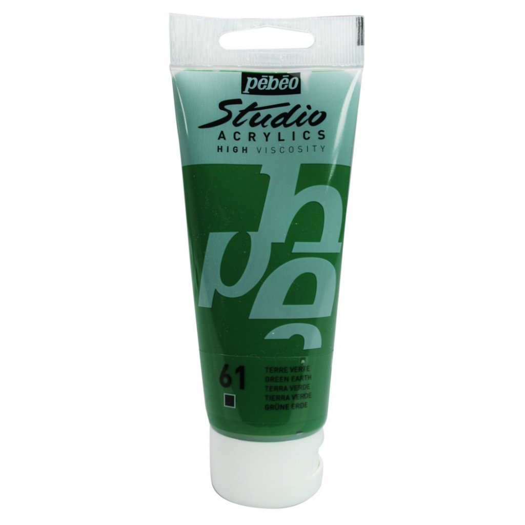 PEBEO Studio Acrylics High Viscosity 100ml Green Earth