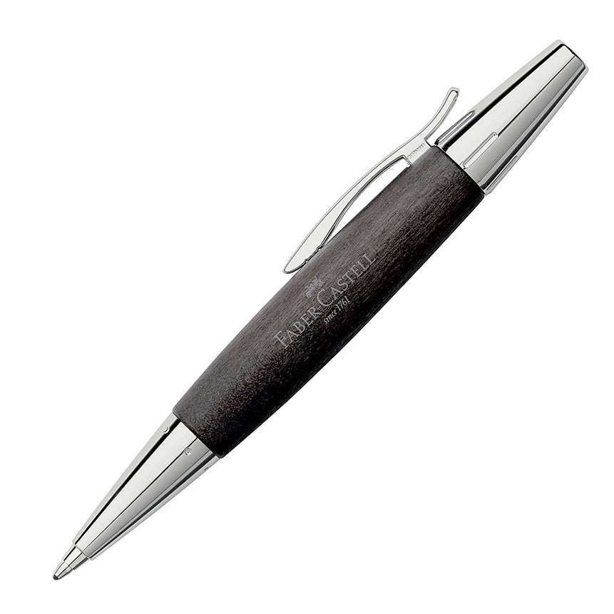 FABER-CASTELL DESIGN e-motion Pear Wood Black Twist Ball Pen Default Title