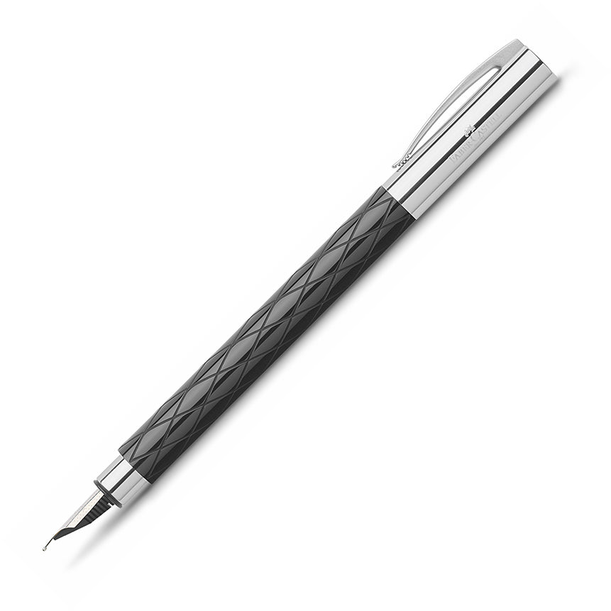 FABER-CASTELL DESIGN Ambition Rhombus Black Fountain Pen-Medium Default Title