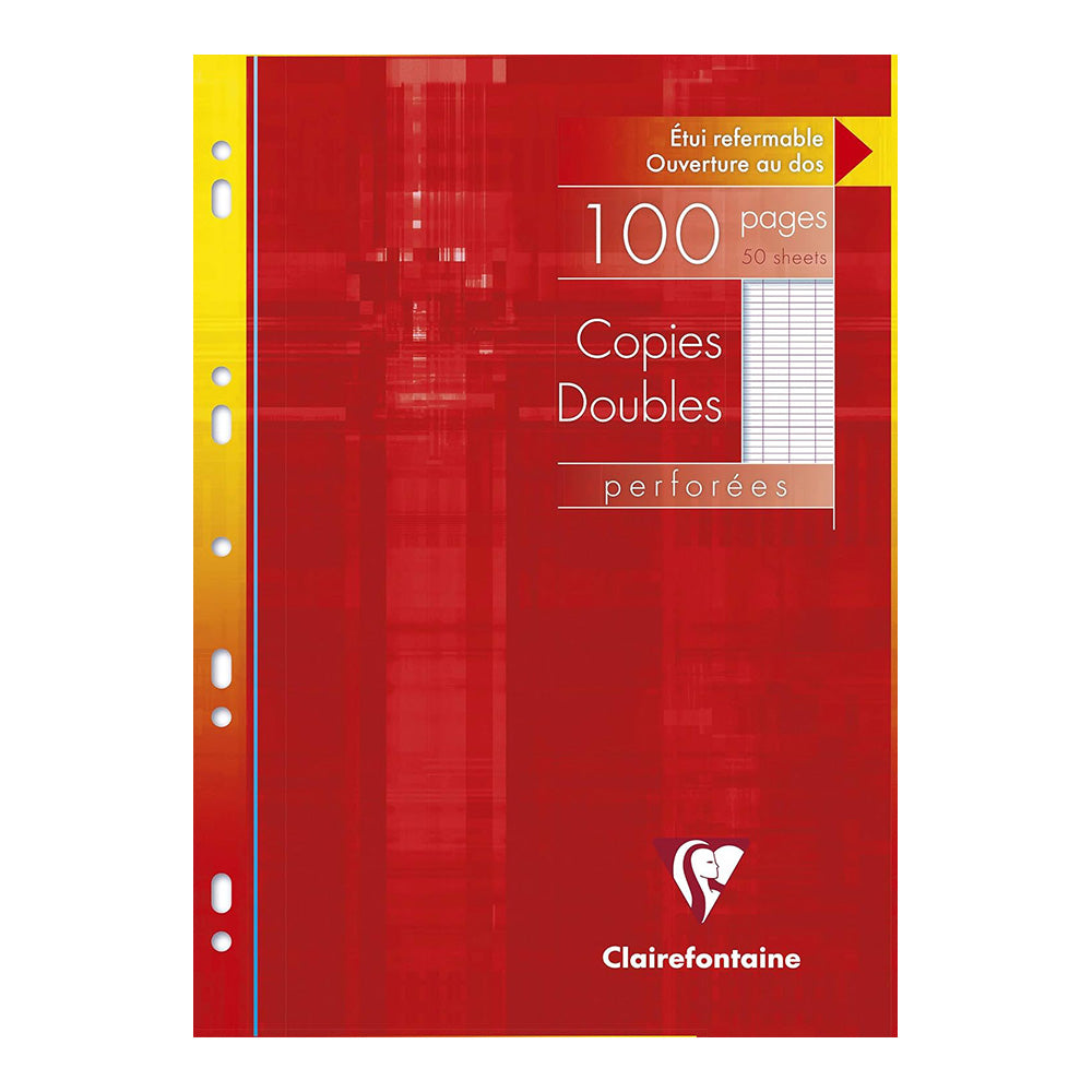 CLAIREFONTAINE Folder of 50 Double Sheets-Red 21x29.7cm Seyes
