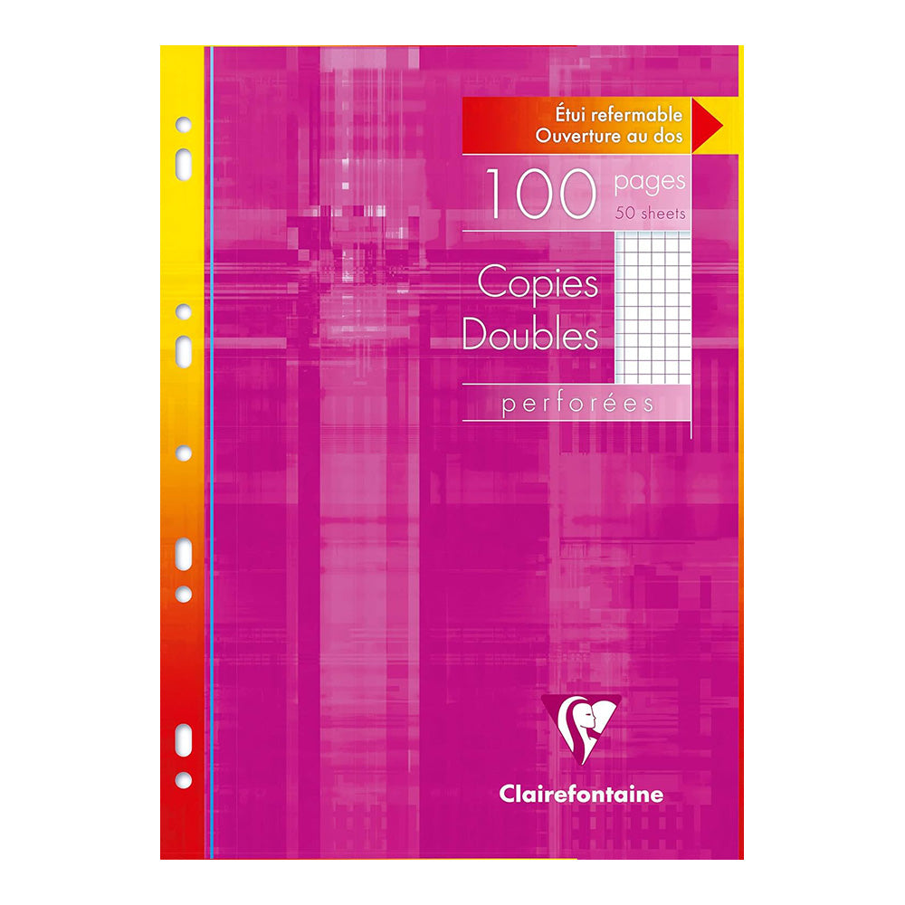 CLAIREFONTAINE Folder of 50 Double Sheets-Pink 21x29.7cm Seyes