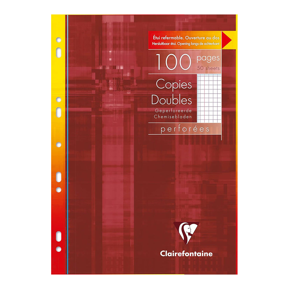 CLAIREFONTAINE Folder of 50 Double Sheets-Pu 21x29.7cm Sq 5x5