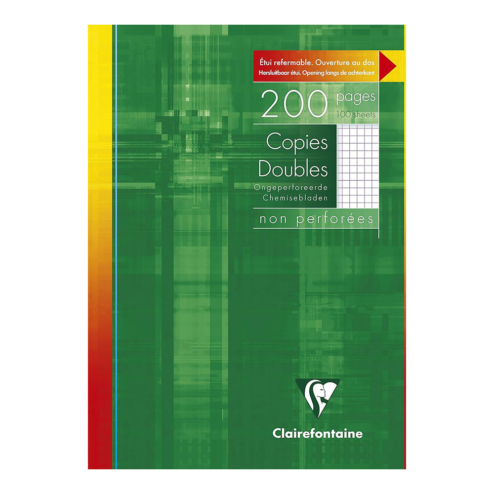 CLAIREFONTAINE Folder of 100 Double Sheets-UP 21x29.7cm 5x5 Sq