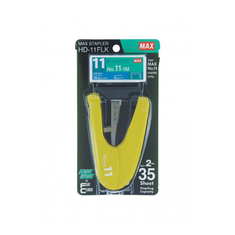 MAX Stapler Vaimo11 Flat Clinch Set Yellow