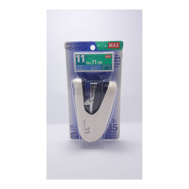 MAX Stapler Vaimo11 Flat Clinch Set White