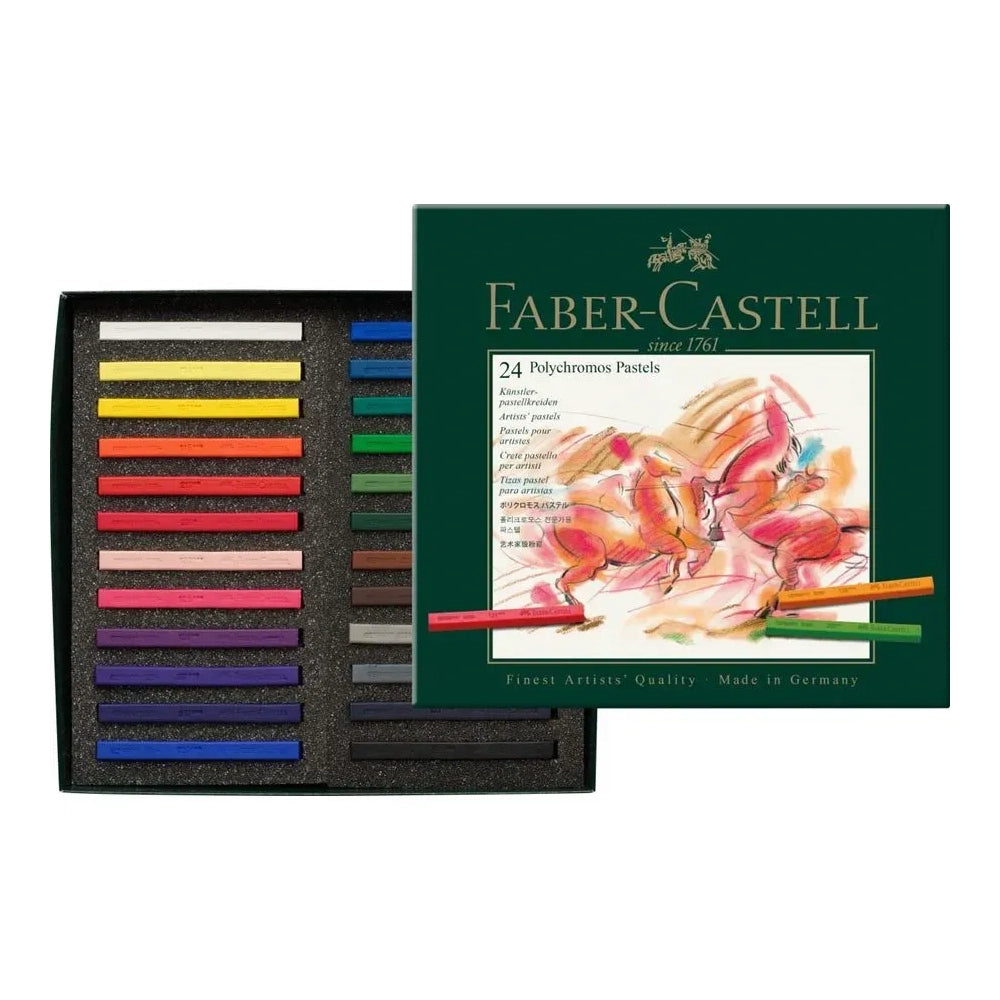 FABER-CASTELL Polychromos Pastel Crayon Set of 24 128524
