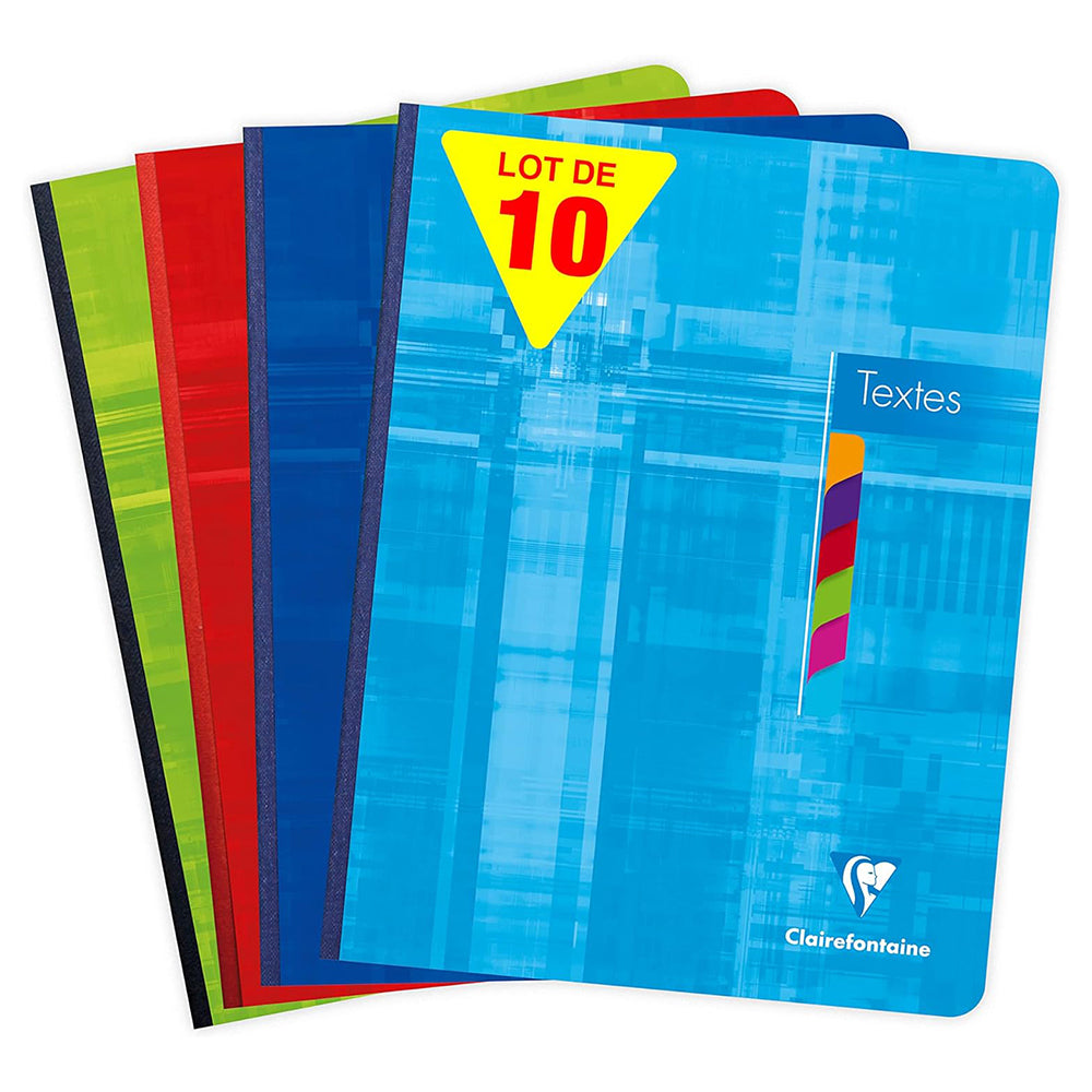 CLAIREFONTAINE Clothbound Homework Book 72p 17x22cm Assorted