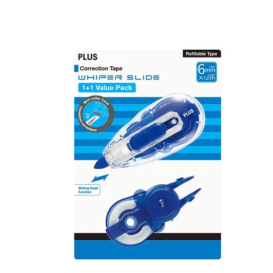 PLUS Whiper Slide CTape+Refill WH 016NR Blue Default Title