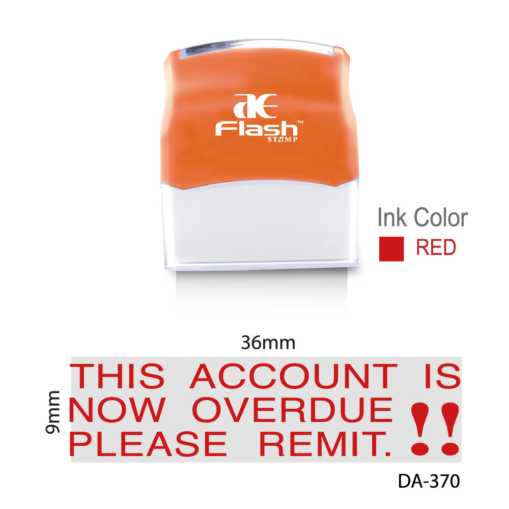 AE Stock Stamp DA-370N This Account is Now Overdue Default Title