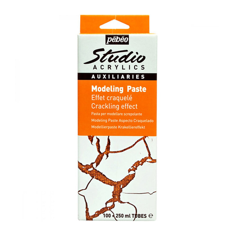 PEBEO Studio Acrylics Modeling Paste Set-Crackling