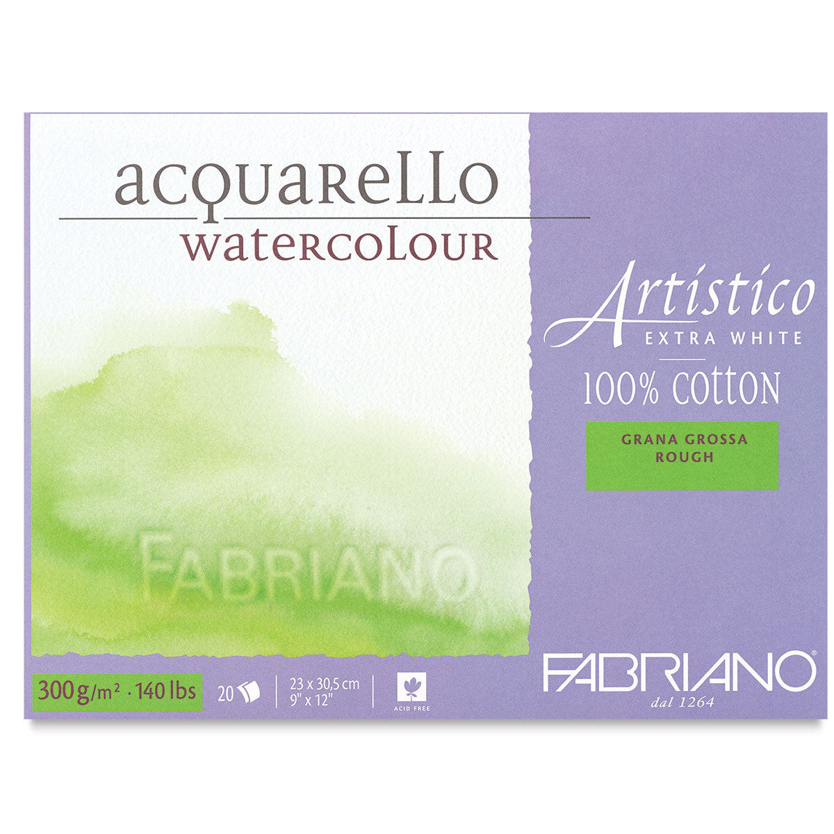 FABRIANO Artistico Ext White Rough 300g 9"x12" 20s