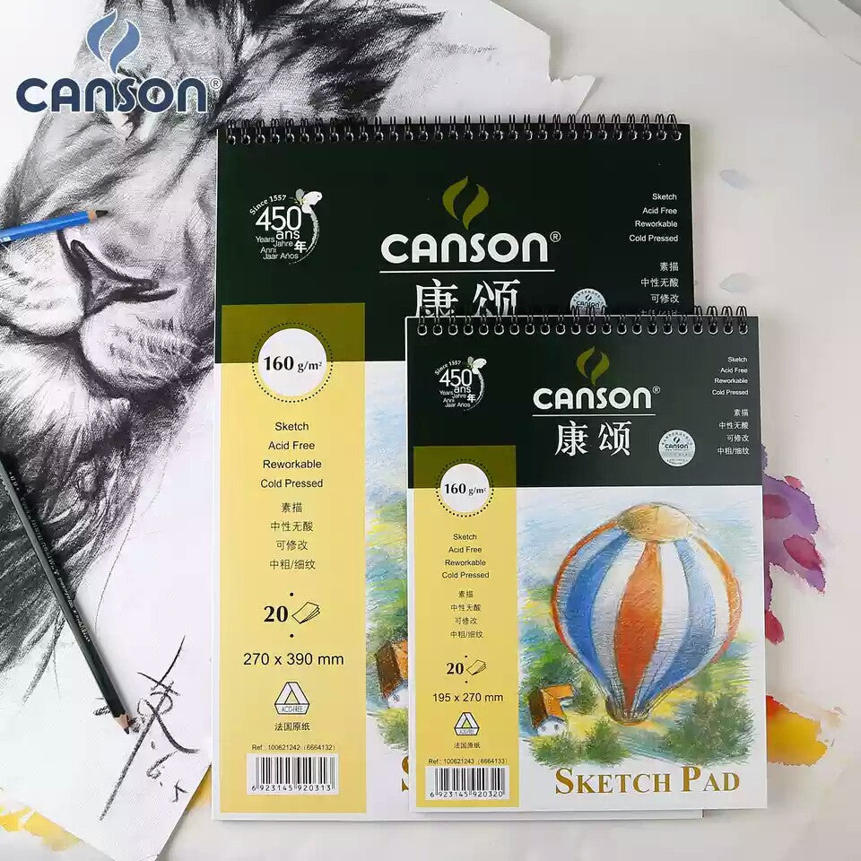 CANSON Sketch Pad 160g 8K 27x39cm 20s