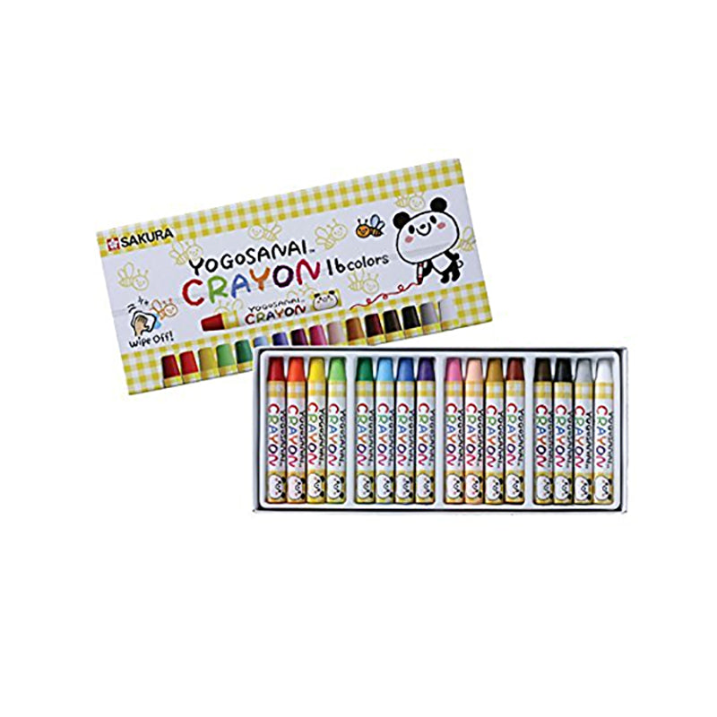 SAKURA Yogosanai Crayon 16 Color Set