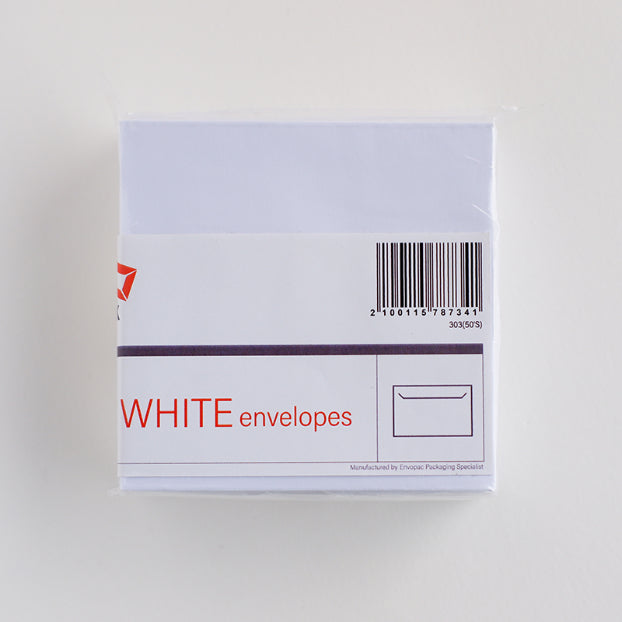 WHITE Envelopes 3"x3" 50s