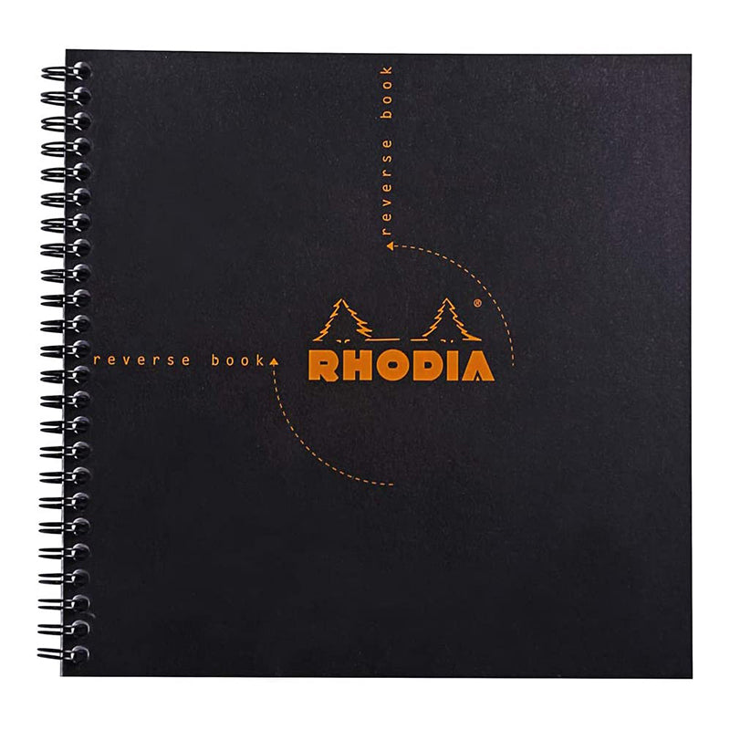 RHODIA Classic Reverse Book 210x210mm 5x5 Sq Black Default Title