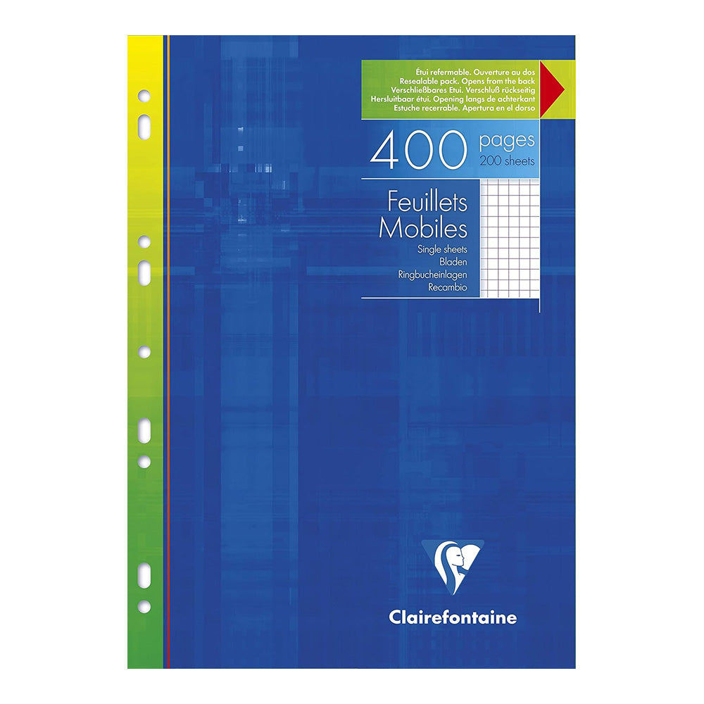 CLAIREFONTAINE Folder of 200 Single Sheets 21x29.7cm 5x5 Sq