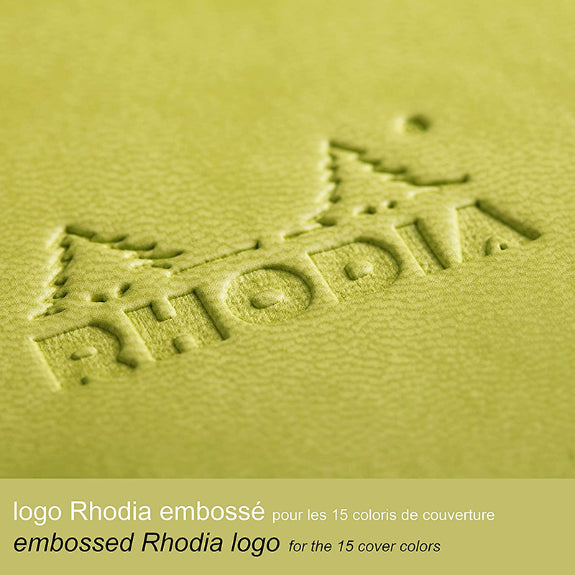 RHODIArama Webnotebook A5 Ivory Lined Hardcover-Anise Green Default Title