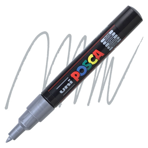 UNI POSCA Marker Extra Fine 0.7mm Silver
