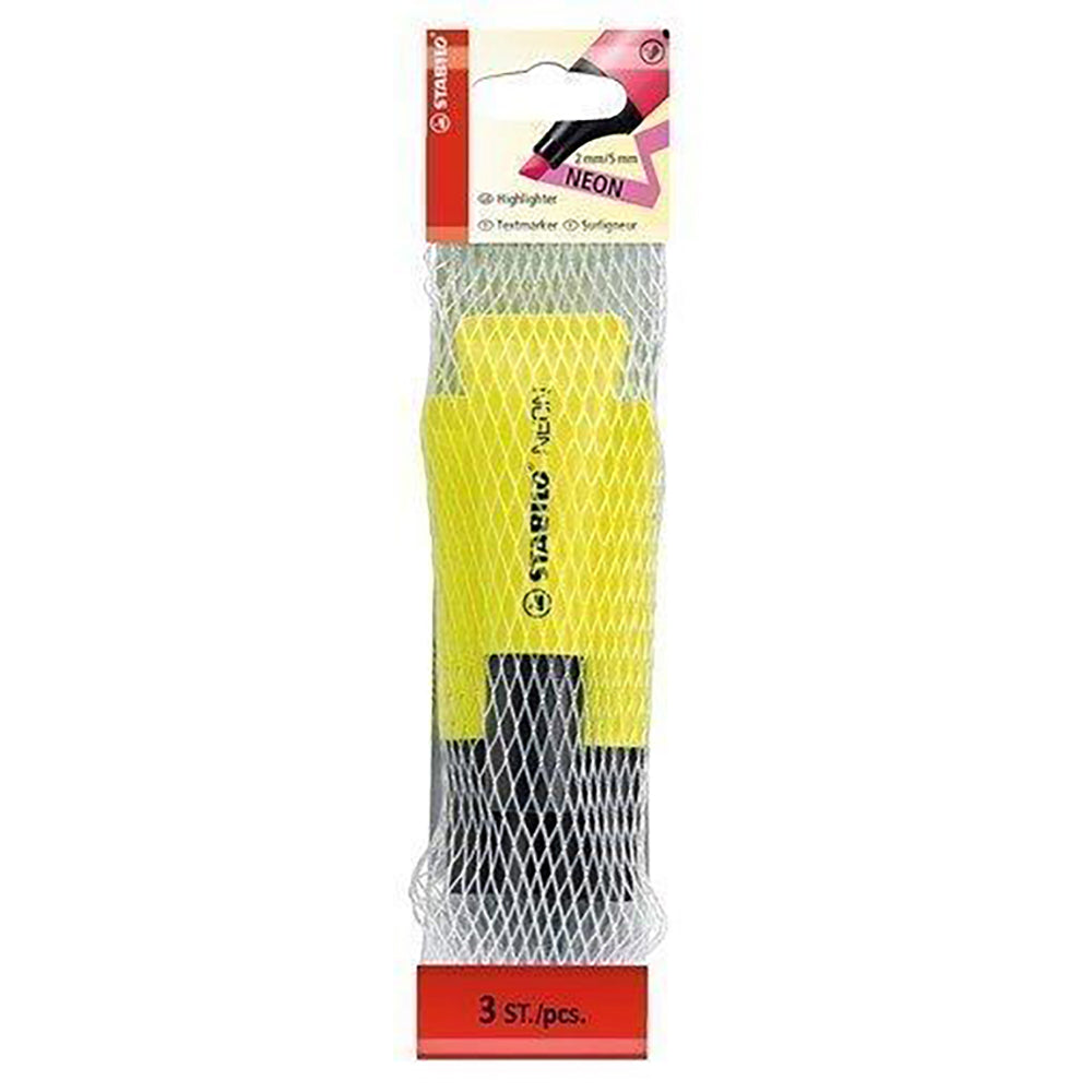 STABILO Neon Yellow 3s